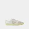 Veja Volley Sneakers In White Suede And Leather In White