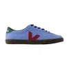 Veja Man Sneakers Azure Size 12 Leather In Blue