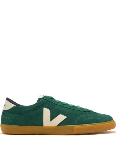 Veja Volley Brushed Suede Sneakers In Green