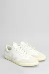 Veja Volley Sneakers In White Suede And Leather In Beige Fabric