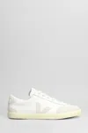 Veja Volley Panelled Grained Leather Sneakers In White