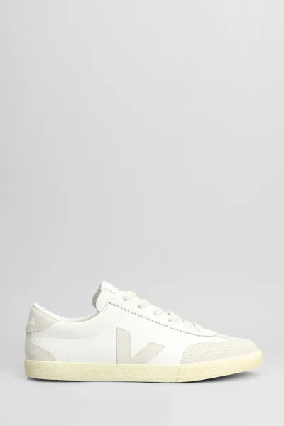 Veja Volley Sneakers In White Suede And Leather
