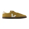 Veja Volley Tent Brown And White Suede Sneakers In Multi