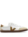 Veja Volley Mixed Leather Wing-tip Sneakers In Neutrals