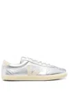Veja Volley Leather Sneakers Color Silver In Silver