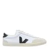Veja V-10 White Sneakers With Side Logo Application In Leather Unisex In White