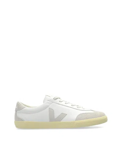 Veja Volley Panelled Grained Leather Sneakers In Animal Print