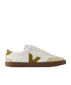 Veja Volley Suede-trimmed O.t. Leather Sneakers In White