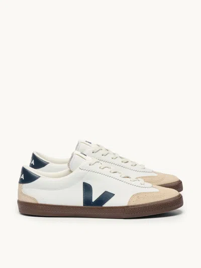 Veja Volley Leather Low-top Sneakers In Neutral