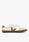 Veja Volley Suede-trimmed O.t. Leather Sneakers In White