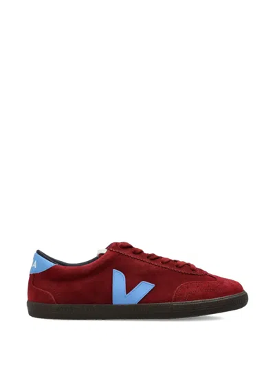 Veja Bordeaux Calf Leather Bos Taurus Athletic Sneakers In Brown