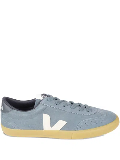 Veja Volley Suede Panelled Sneakers In Blue