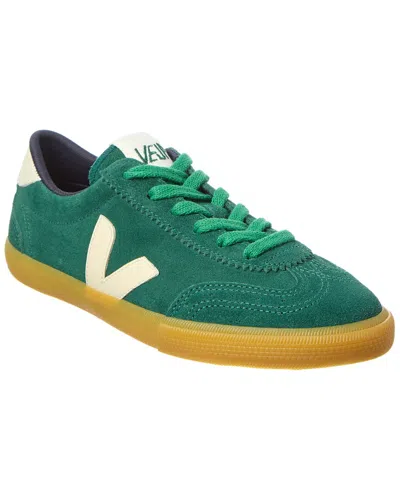 Veja Volley Brushed Suede Sneakers In Green