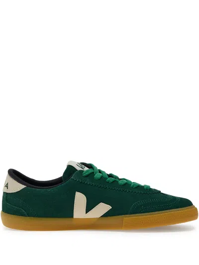 Veja Volley Brushed Suede Sneakers In Green