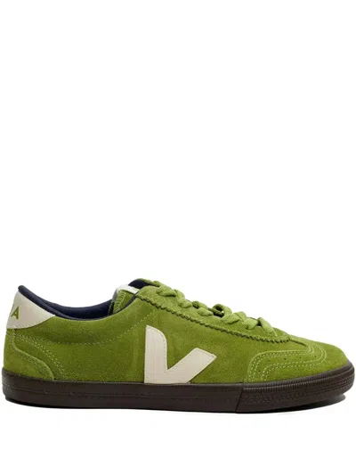 Veja Volley Suede Sneakers In Green