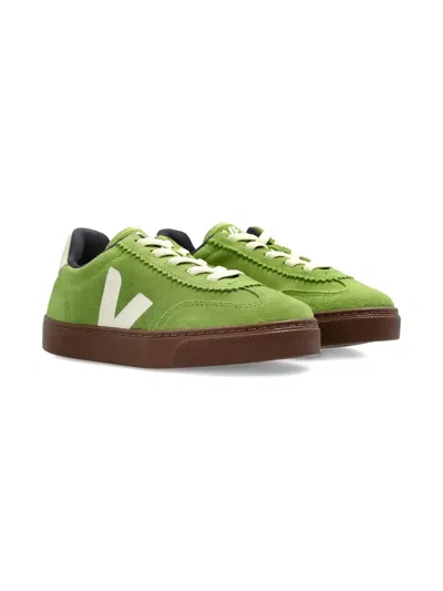 Veja Kids' Volley Suede Sneakers In Green