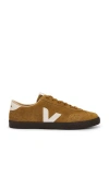 Veja Volley Tent Brown And White Suede Sneakers In Brown