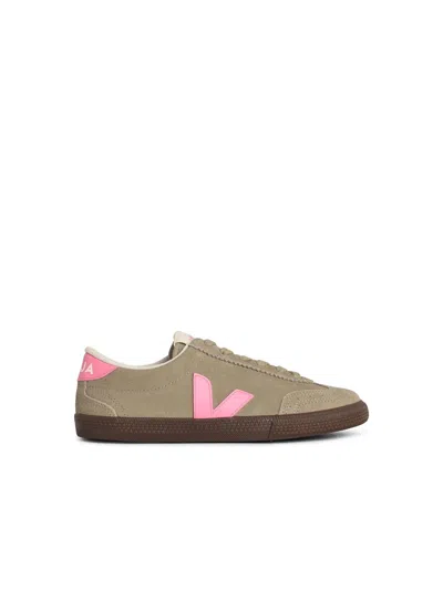 Veja Sneakers Volley Suede Taupe Malibu Bark In Gray