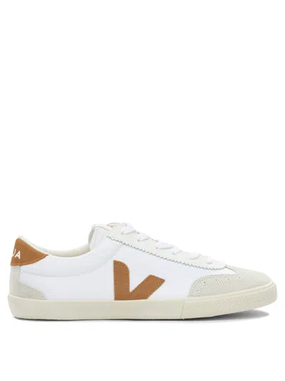 Veja Volley Suede-panelled Logo-patch Low-top Sneakers In Pattern