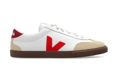 Pre-owned Veja Volley (women's) Sneakers In White/pekin/bark