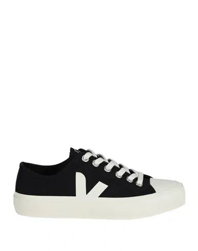 Veja Wata Ii Low Woman Sneakers Black Size 10 Organic Cotton In Black Pierre