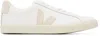 Veja White And Pink Leather Esplar Logo Sneakers In Multi