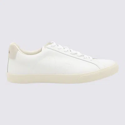 Veja White And Beige Faux Leather Esplar Sneakers In Extra-white