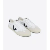 VEJA WHITE AND BLACK CANVAS VOLLEY SHOES UNISEX