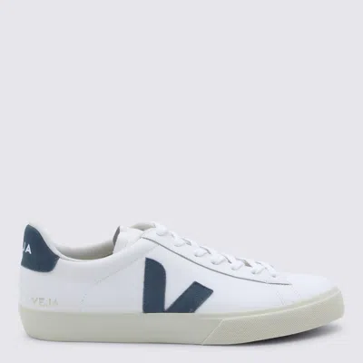 Veja Campo Leather Sneakers With Contrasting Accents In White