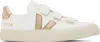 Shop Veja White & Gold Recife Leather Sneakers In Extra-white_platine