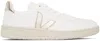 Veja White & Gold V-10 Chromefree Leather Sneakers In Extra-white_platine