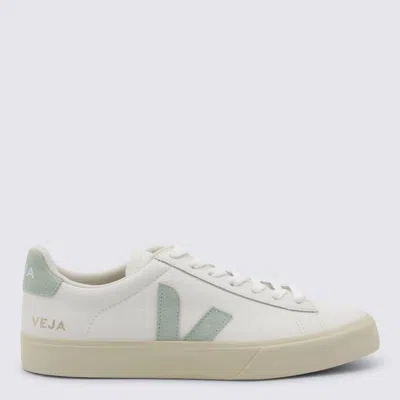 Veja White And Light Green Sneakers