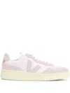 Veja White And Pink Elevated Sneakers With Textured Detailing In Neutrals