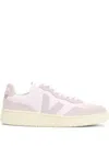 Veja White And Pink Leather Sneakers
