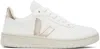 Veja White & Rose Gold V-10 Leather Sneakers In Xtra Wht Platine