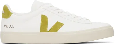 VEJA WHITE & YELLOW CAMPO LEATHER SNEAKERS