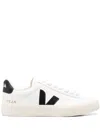 Veja Campo White And Black Low Top Sneakers In Vegan Leather Unisex In White