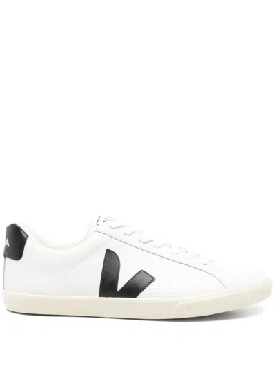 VEJA WHITE BLACK LOGO SNEAKERS