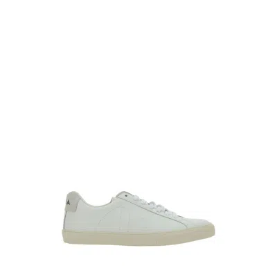 Veja White Calf Leather Bos Taurus Low Top Sneakers In Multi