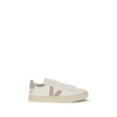 Veja White Calf Leather Bos Taurus Low Top Sneakers In Multi