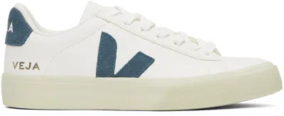 VEJA WHITE CAMPO CHROMEFREE LEATHER SNEAKERS