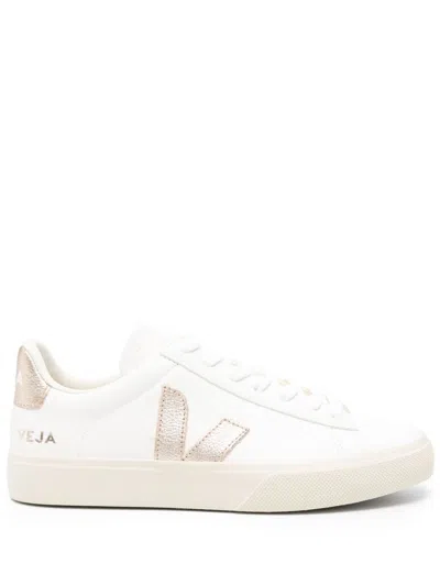 Veja White Campo Leather Sneakers