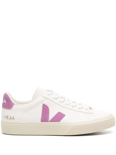 VEJA WHITE CAMPO LEATHER SNEAKERS