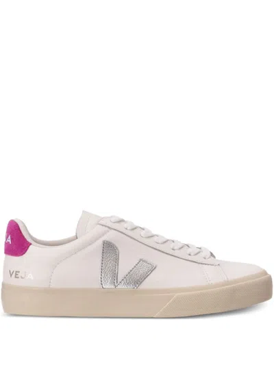 Veja Sneakers Campo Chromefree White Silver Ultraviolet In Multi