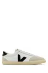 Veja White Canvas Volley Sneakers In Whiteblack