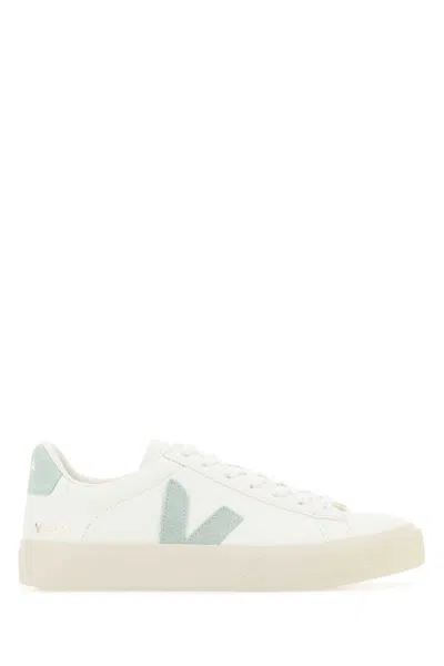 Veja White Chromefree Leather Campo Sneakers In Extrawhitematcha