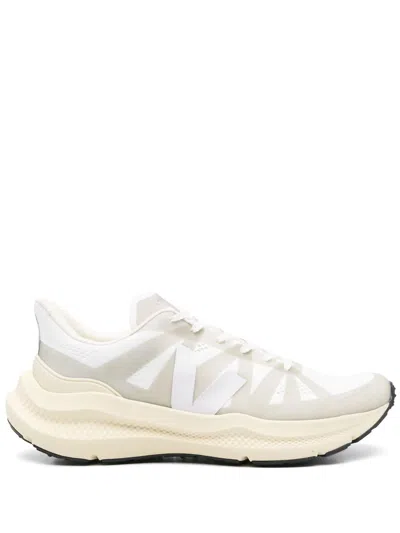 Veja White Lace-up Sneakers In Multi