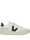 Veja White Leather Sneakers With Black Logo  In White