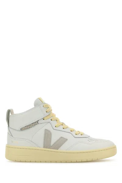 Veja V-95 High-top Lace-up Sneakers In Animal Print