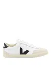 Veja V-10 White Sneakers With Side Logo Application In Leather Unisex In White